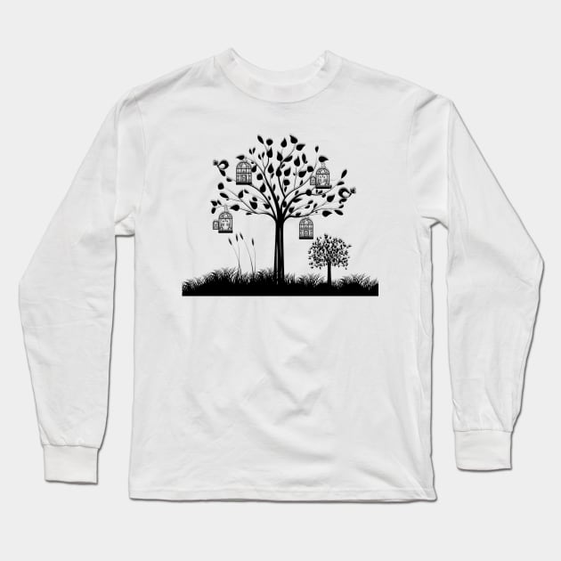 Paper landscape B&W Long Sleeve T-Shirt by dipweb